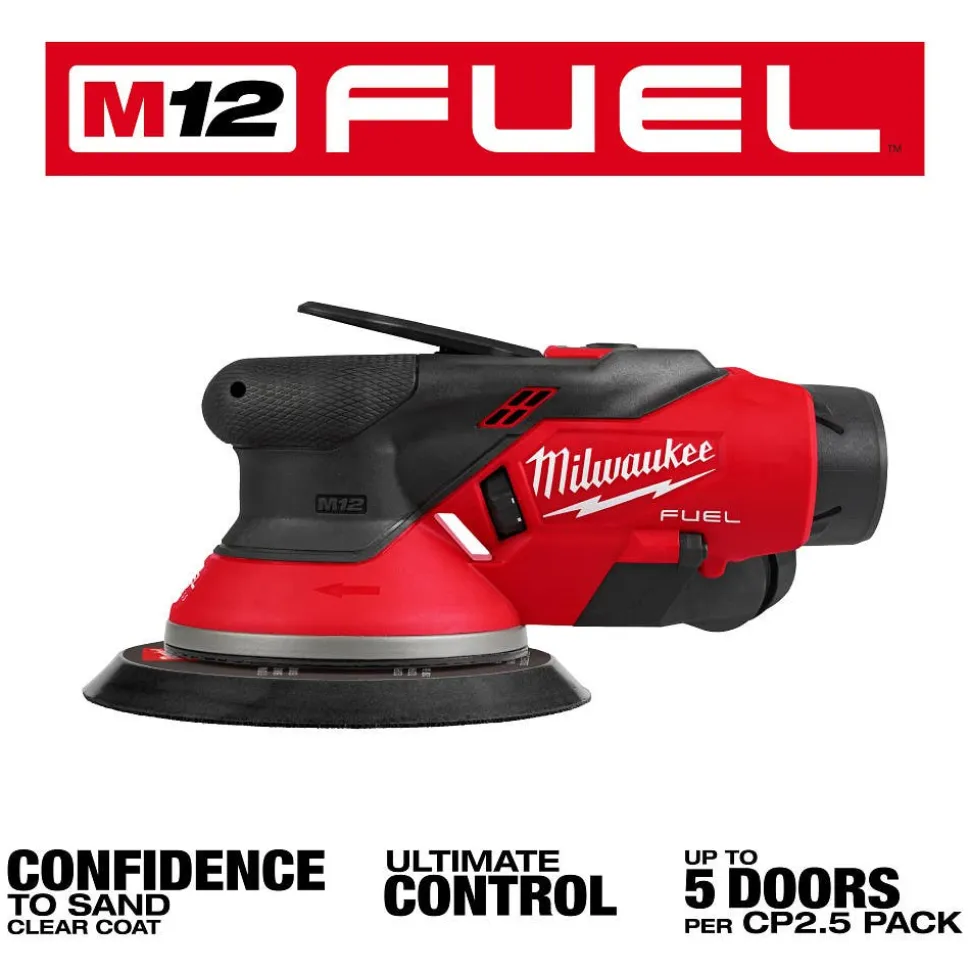 Milwaukee Tools M12 FUEL 6" Random Orbital Sander Kit (3/32") 2584-22CX