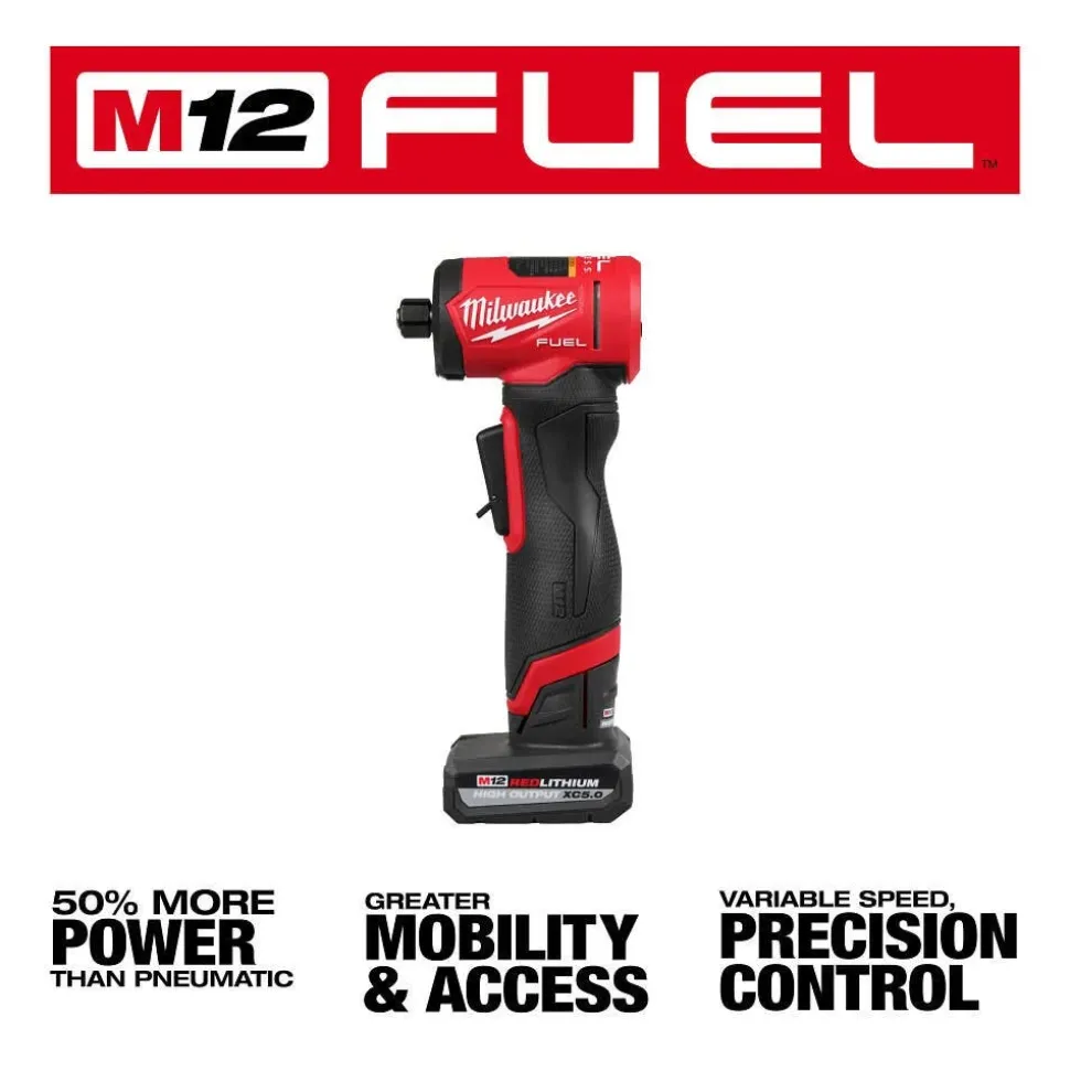 Milwaukee Tools M12 FUEL™ 1/4" Right Angle Die Grinder Kit 3485-22