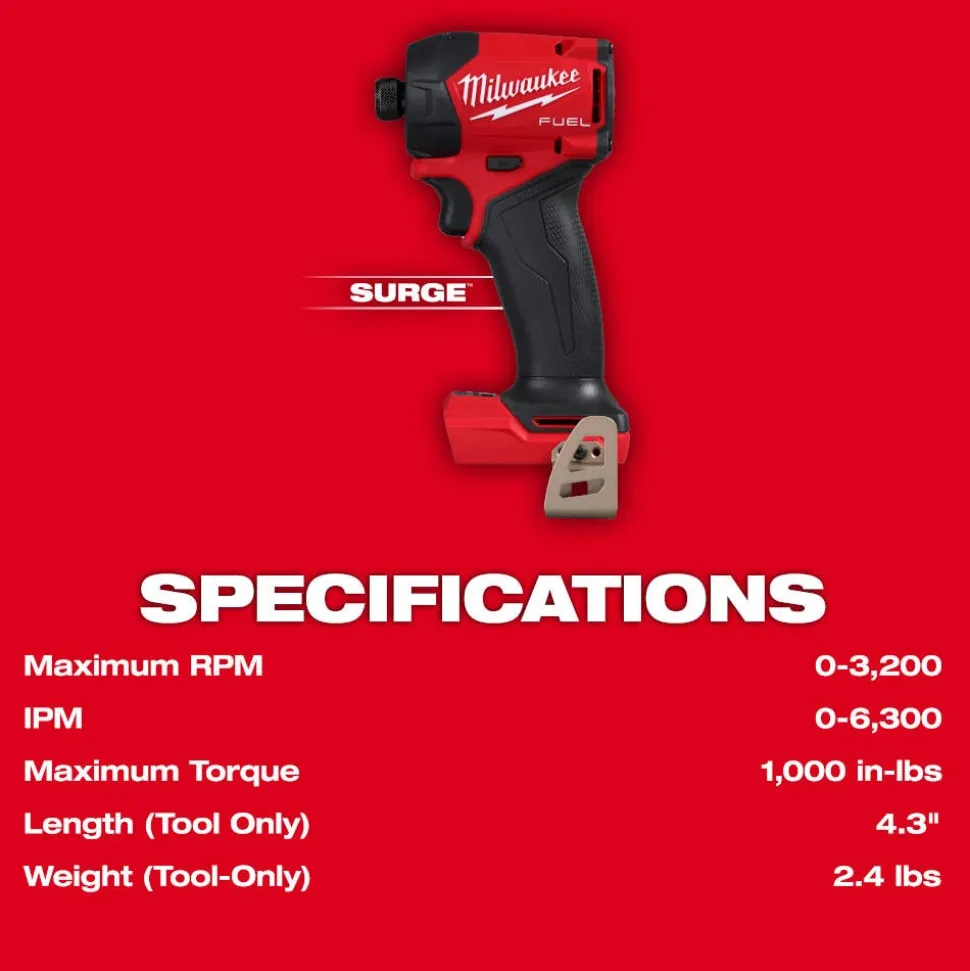 Milwaukee Tools M18 FUEL™ SURGE™ 1/4" Hex Hydraulic Driver 2761-20