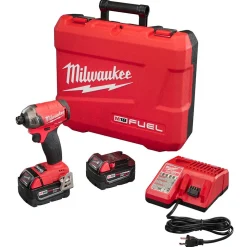 Milwaukee Tools M18 FUEL SURGE 1/4" Hex Hydraulic Driver (5.0Ah) Kit and M18 FUEL 5" Angle Grinder Paddle Switch, No-Lock (Tool Only) KIT-2760-22-2880-20