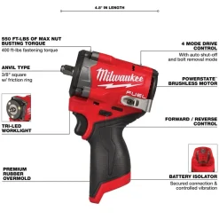 Milwaukee Tools M12 FUEL 3-Tool Combo Kit 3424-23