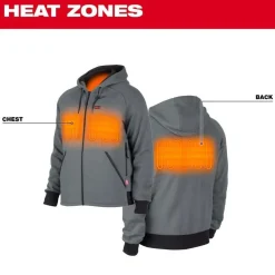 Milwaukee Tools M12 Gray Heated Hoodie Only 306G-20
