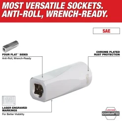 Milwaukee Tools Milwaukee 1/4 in. Drive 9/32 in. SAE 6-Point Socket 45-34-9004