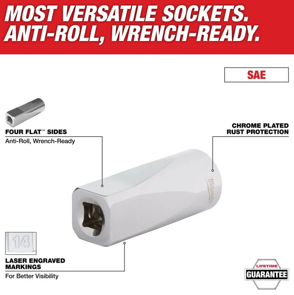 Milwaukee Tools Milwaukee 1/4 in. Drive 9/32 in. SAE 6-Point Socket 45-34-9004