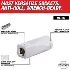 Milwaukee Tools Milwaukee 1/4 in. Drive 9mm Metric 6-Point Socket 45-34-9035