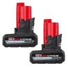 Milwaukee Tools (2) M12 REDLITHIUM HIGH OUTPUT XC5.0 Battery Pack KIT-48-11-2450-48-11-2450