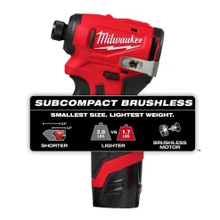 Milwaukee Tools M12 Subcompact Brushless 1/4