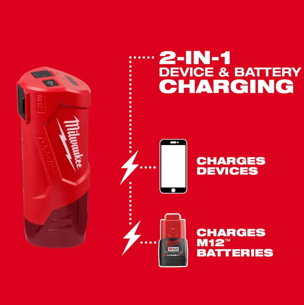 Milwaukee Tools M12 TOP-OFF Power Supply and Charger 48-59-1211