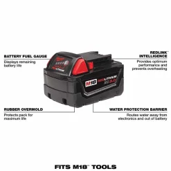 Milwaukee Tools M18 XC High Capacity (3.0 AH) Redlithium Battery Two Pack 48-11-1822