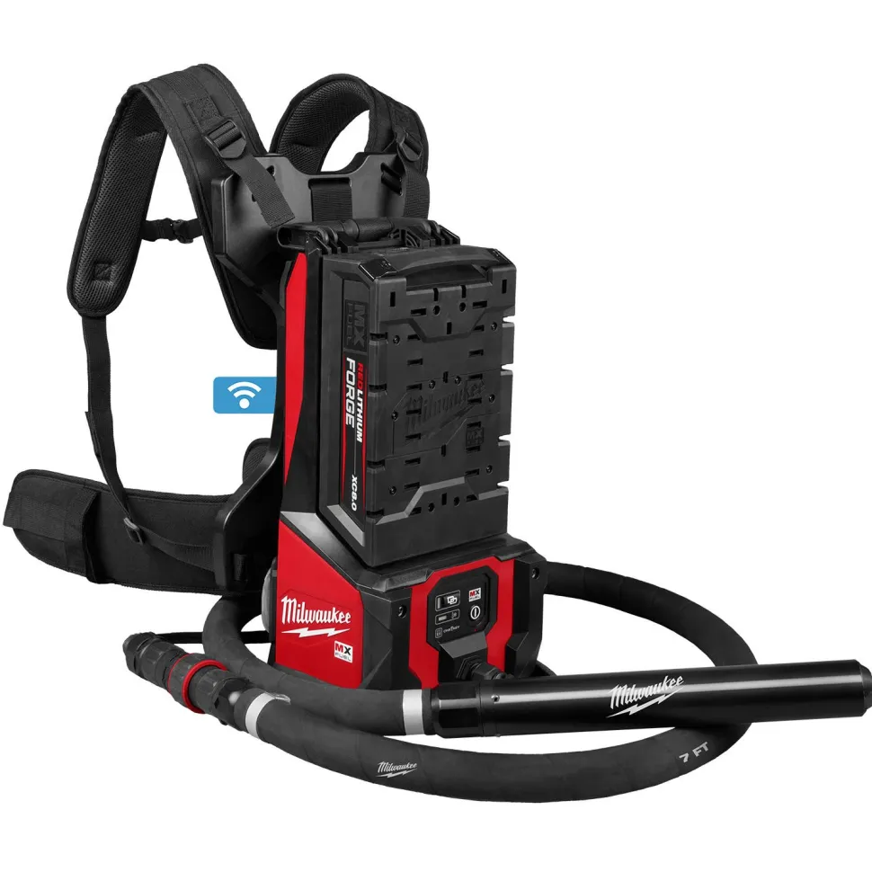 Milwaukee Tools MX FUEL Backpack High Cycle Concrete Vibrator Kit w/ 7' Whip / 1.75" Head MXF372-2XCB