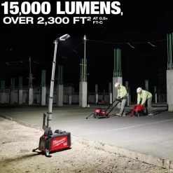 Milwaukee Tools MX FUEL ROCKET Dual Power Compact Tower Light 15,000 Lumens MXF040-1XC