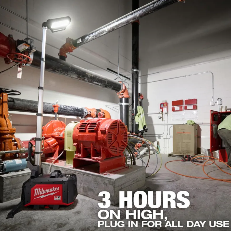 Milwaukee Tools MX FUEL ROCKET Dual Power Compact Tower Light 15,000 Lumens MXF040-1XC