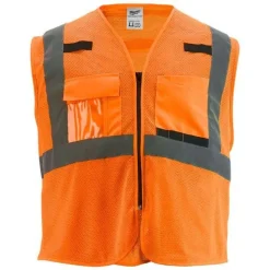Milwaukee Tools Non-Breakaway Class 2 Mesh Safety Vest Hi-Vis Yellow 48-73-511Y