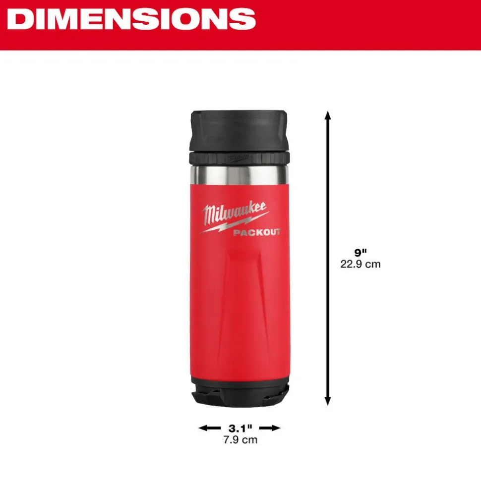 Milwaukee Tools PACKOUT 18oz Insulated Bottle with Sip Lid 48-22-8395R