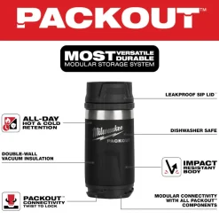 Milwaukee Tools PACKOUT 12oz Insulated Bottle with Sip Lid 48-22-8391B