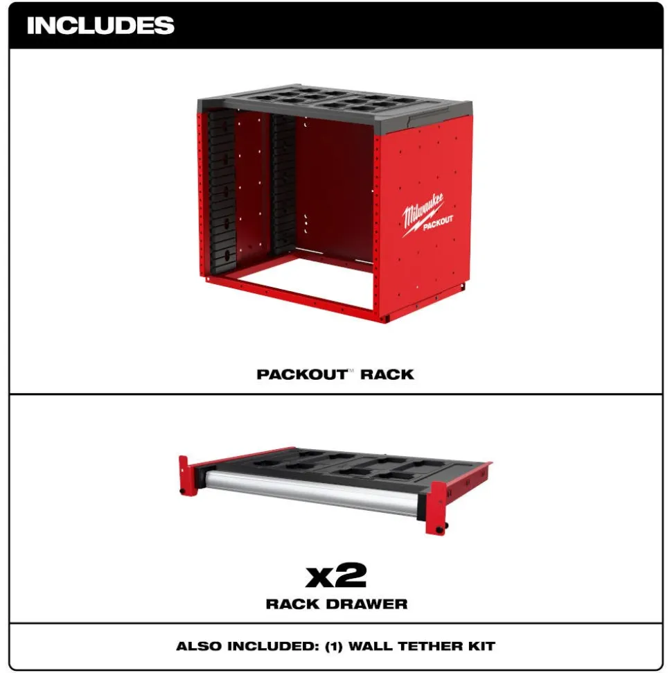 Milwaukee Tools PACKOUT™ Rack (Stationary or Vehicle Mount) 48-21-8000
