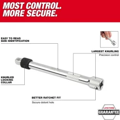 Milwaukee Tools 3pc 1/4” Drive Locking Extension Set 48-22-9360