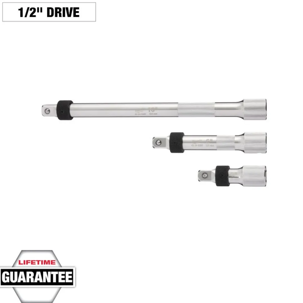 Milwaukee Tools 3pc 1/2” Drive Locking Extension Set 48-22-9362