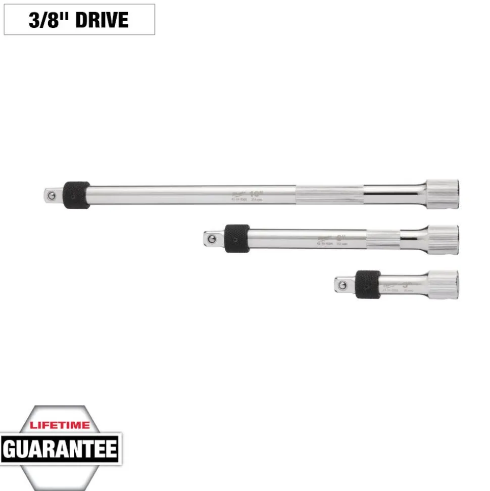 Milwaukee Tools 3pc 3/8” Drive Locking Extension Set 48-22-9361