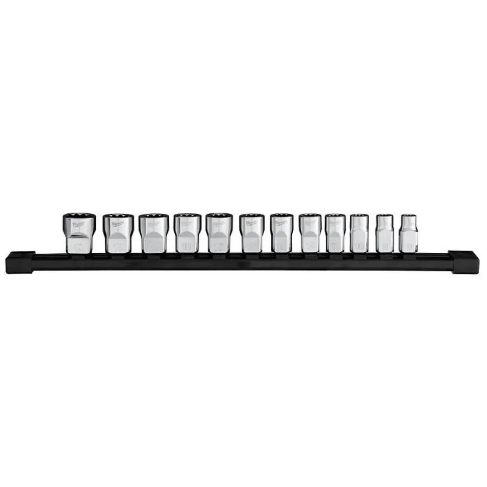 Milwaukee Tools 12pc 3/8” Drive 12-Point Metric Socket Set 48-22-9520