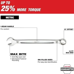 Milwaukee Tools 15 Piece Metric Combination Wrench Set with PACKOUT Compact Organizer 48-22-9483