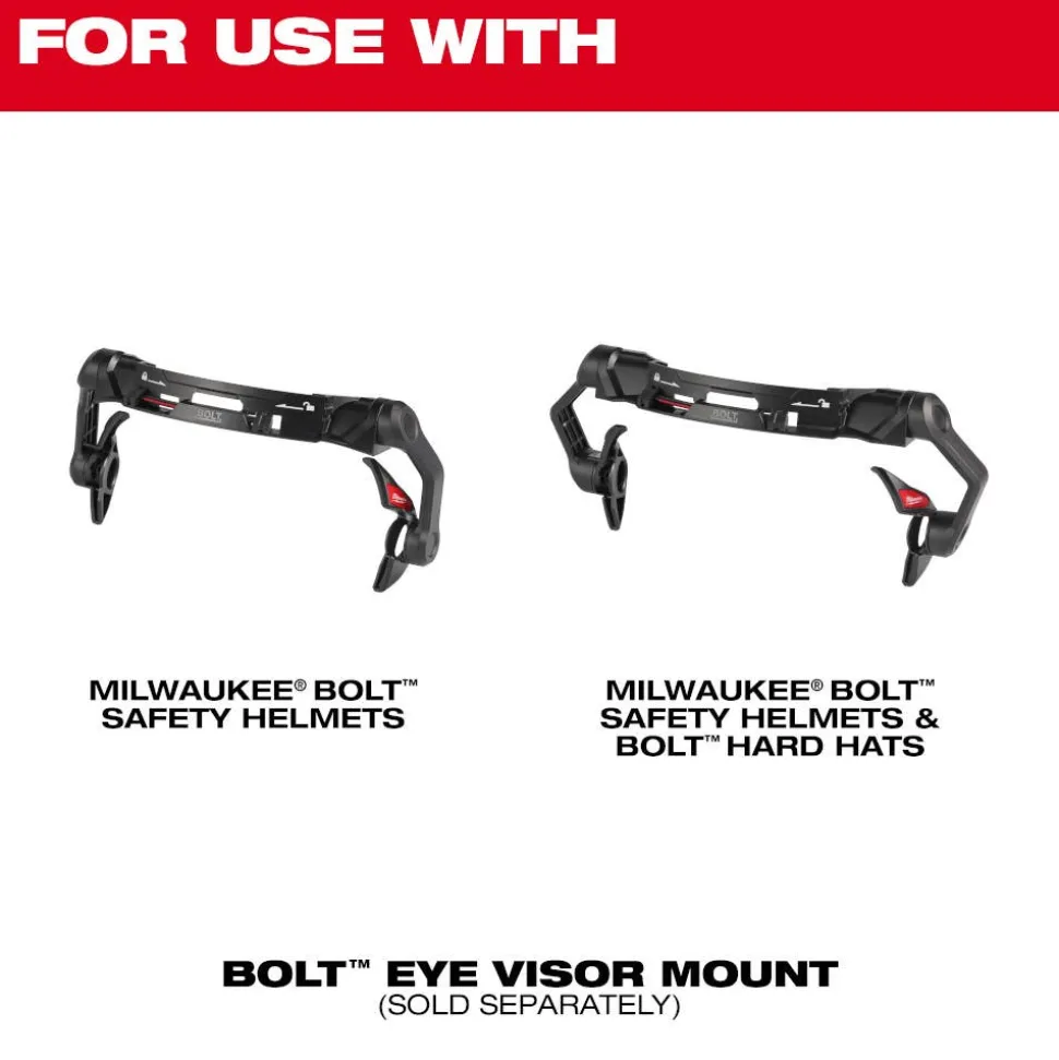 Milwaukee Tools 10pk Gasketed Clear Eye Visor Replacement Lenses (Milwaukee BOLT Safety Helmet & BOLT Hard Hat Mount) 48-73-1454
