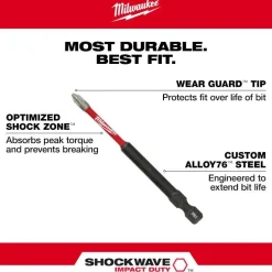 Milwaukee Tools SHOCKWAVE Impact Duty 60 Piece Drill, Drive & Fasten PACKOUT Set 48-32-5162