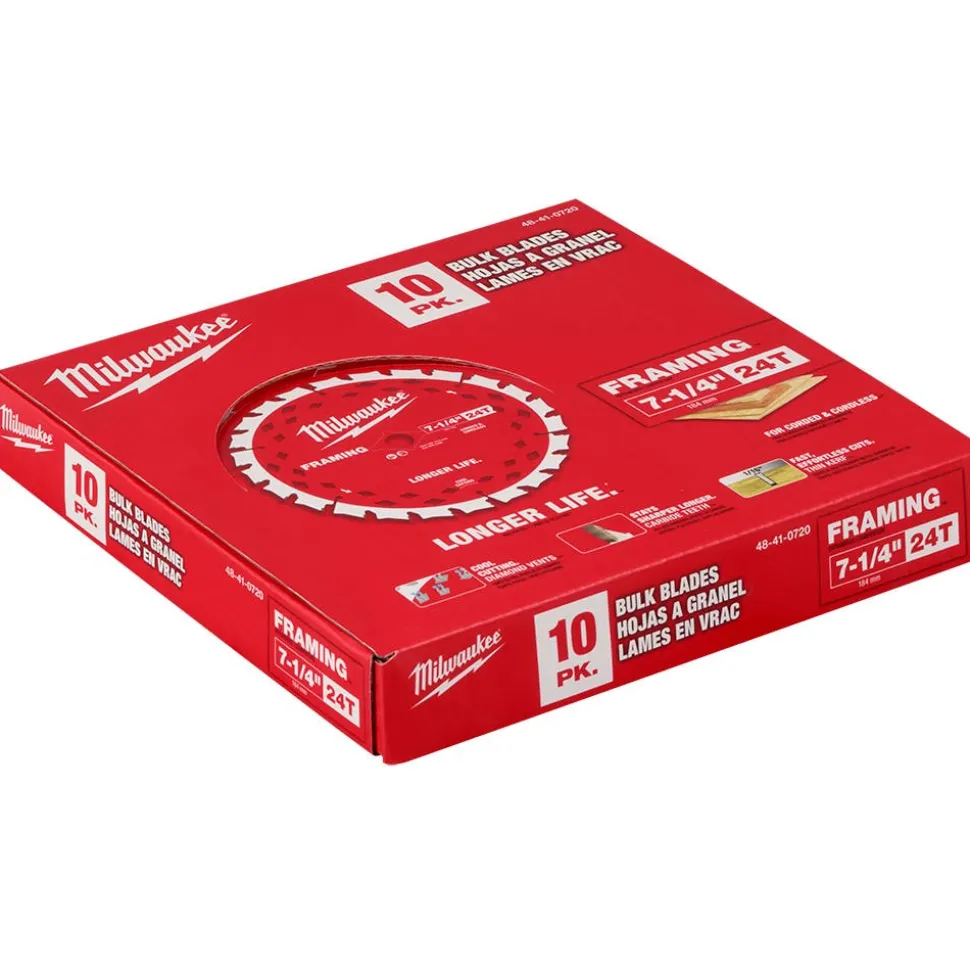 Milwaukee Tools 7-1/4" 24T Framing Circular Saw Blades 48-41-0720