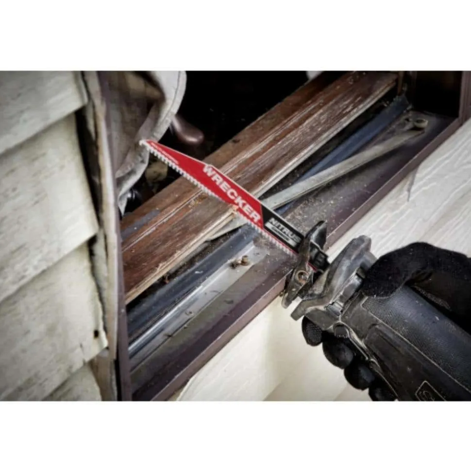 Milwaukee Tools The Wrecker w/ Nitrus Carbide Teeth, 6 TPI, 9" Length (5 Pack) 48-00-5572