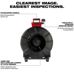 Milwaukee Tool 200’ Stiff Modular Pipeline Inspection Reel 3974-20