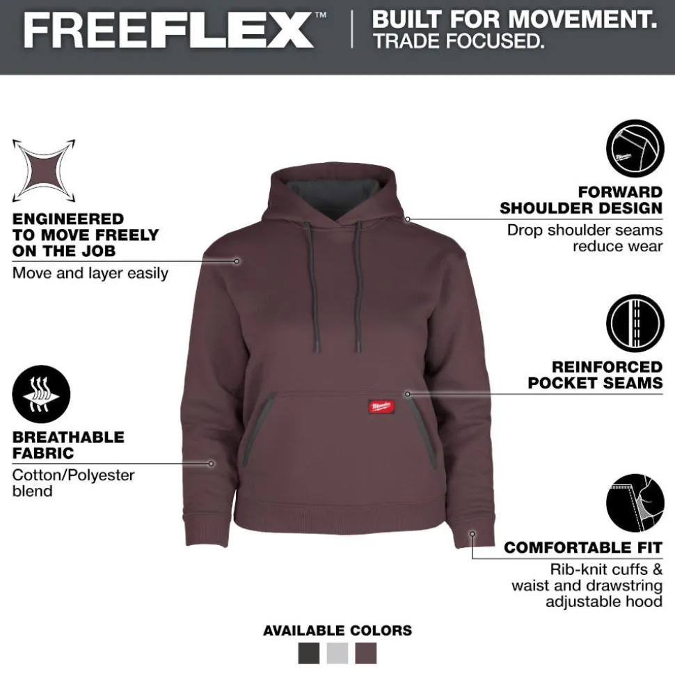 Milwaukee Tools Women's FREEFLEX Pullover Hoodie - Purple F251P