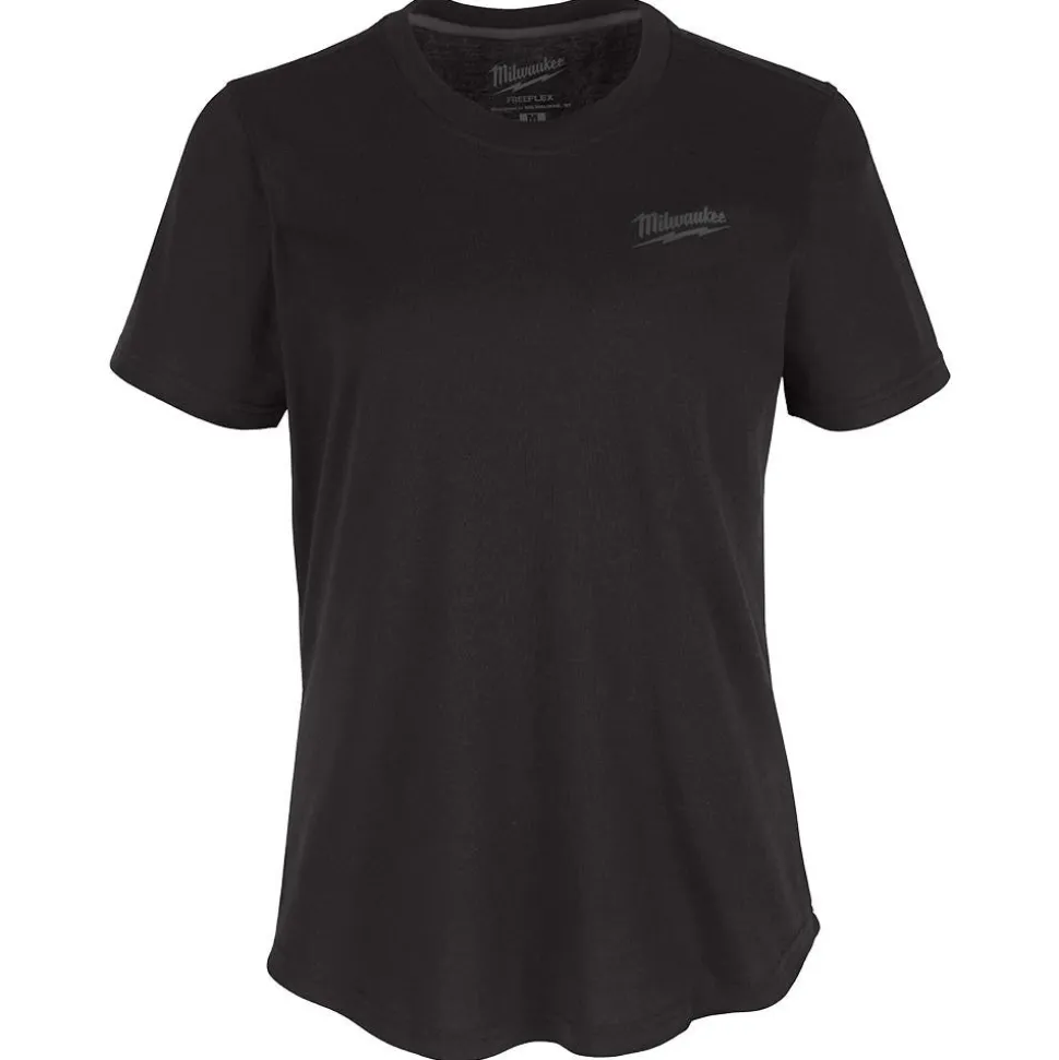 Milwaukee Tools Women's FREEFLEX Hybrid Tee - Short Sleeve - Black F452B