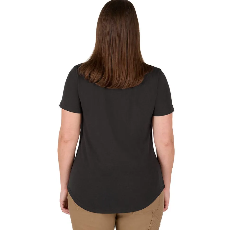 Milwaukee Tools Women's FREEFLEX Hybrid Tee - Short Sleeve - Black F452B