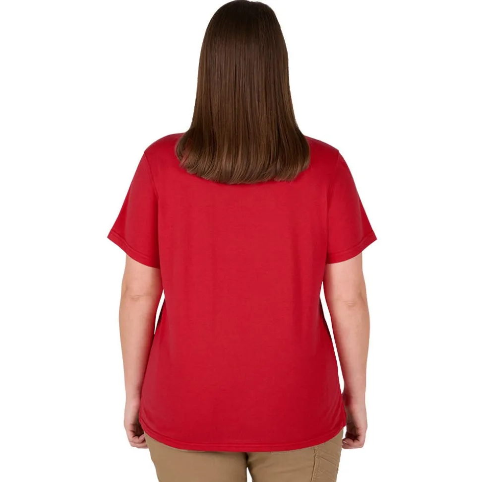 Milwaukee Tools Women's GRIDIRON Logo Tee - Short Sleeve - Red F453R