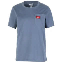 Milwaukee Tools Women's GRIDIRON Pocket T-Shirt - Short Sleeve - Blue F451U