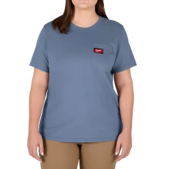Milwaukee Tools Women's GRIDIRON Pocket T-Shirt - Short Sleeve - Blue F451U