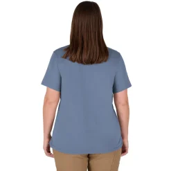 Milwaukee Tools Women's GRIDIRON Pocket T-Shirt - Short Sleeve - Blue F451U