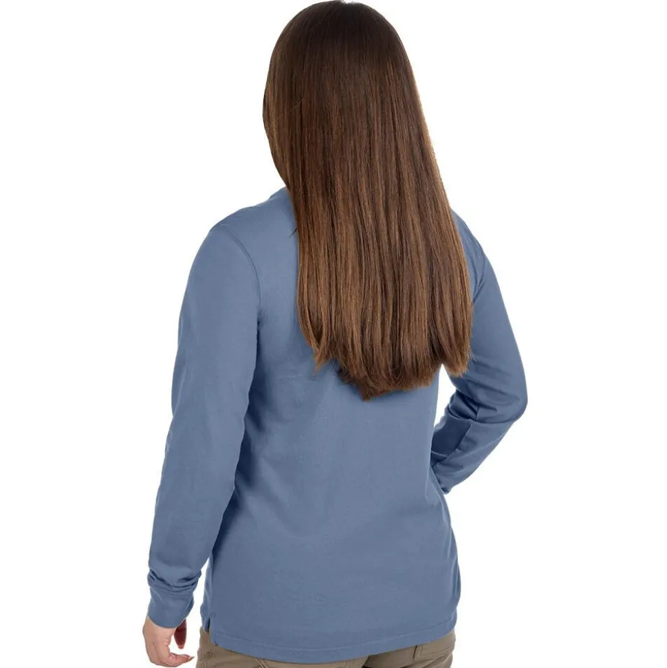 Milwaukee Tools Women's GRIDIRON™ Pocket T-Shirt - Long Sleeve Blue