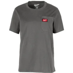 Milwaukee Tools Women's GRIDIRON Pocket T-Shirt - Short Sleeve - Grey 451G