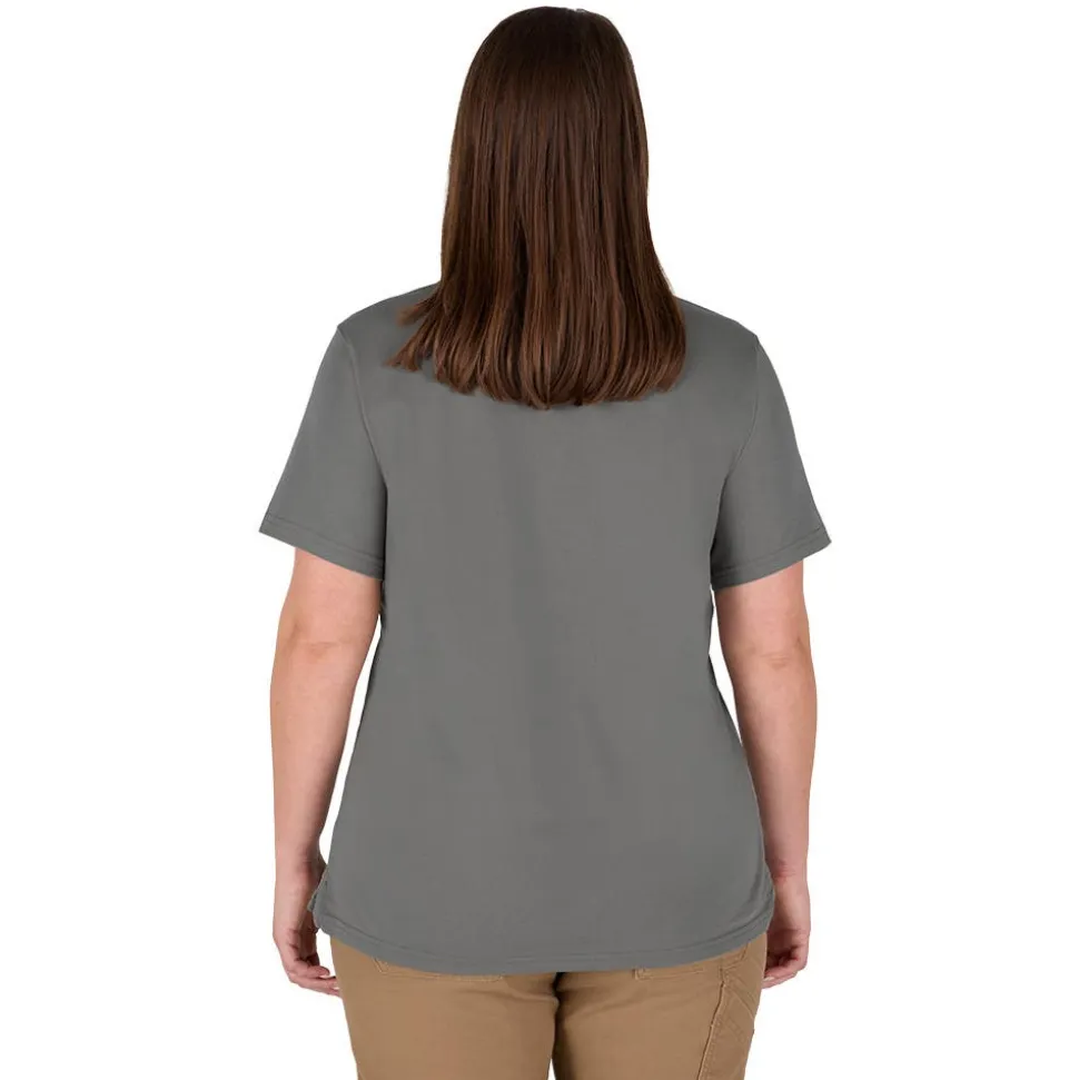Milwaukee Tools Women's GRIDIRON Pocket T-Shirt - Short Sleeve - Grey 451G