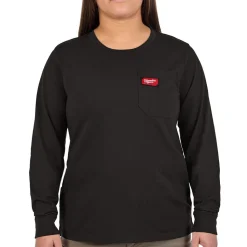 Milwaukee Tools Women's GRIDIRON™ Pocket T-Shirt - Long Sleeve Black