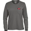 Milwaukee Tools Women's GRIDIRON™ Pocket T-Shirt - Long Sleeve Gray