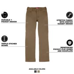 Milwaukee Tools Women's Work Pants - Khaki F650G