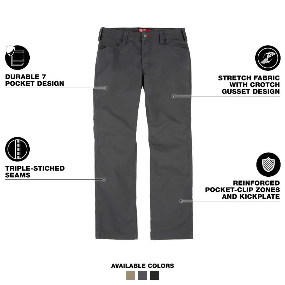 Milwaukee Tools Work Pants - Grey, M650G