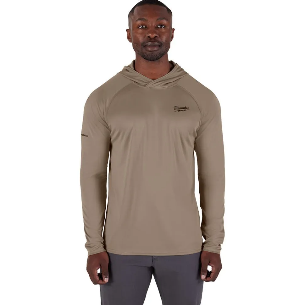 Milwaukee Tools WORKSKIN Hooded Sun Shirt Tan M550N