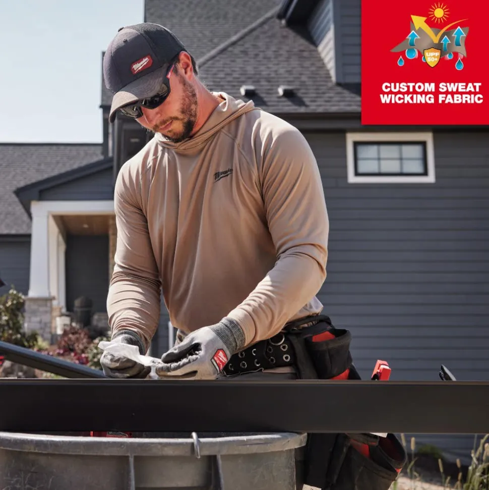 Milwaukee Tools WORKSKIN Hooded Sun Shirt Tan M550N