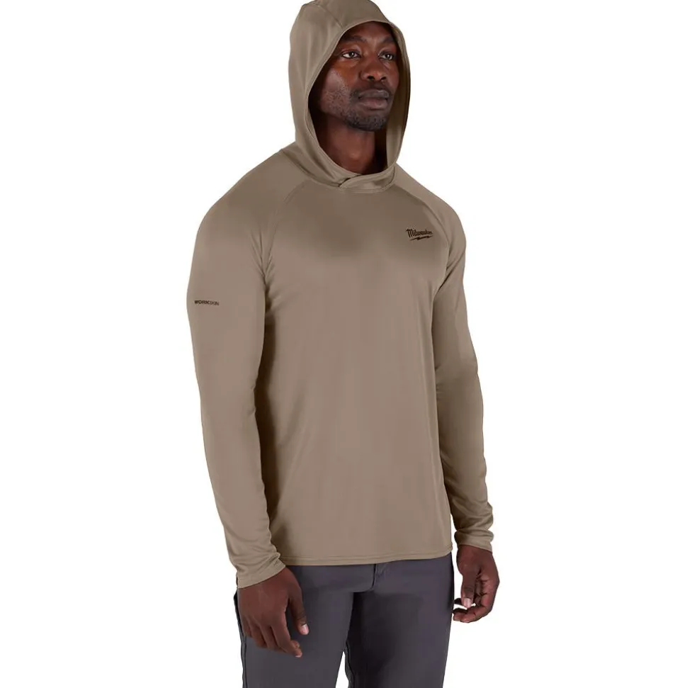 Milwaukee Tools WORKSKIN Hooded Sun Shirt Tan M550N