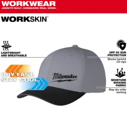 Milwaukee Tools Workskin Performance Fitted Hat Dark Grey 507DG