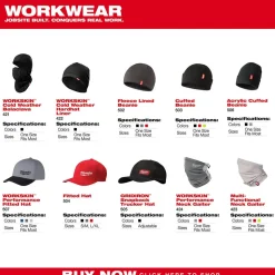 Milwaukee Tools Workskin Performance Fitted Hat Blue 507BL