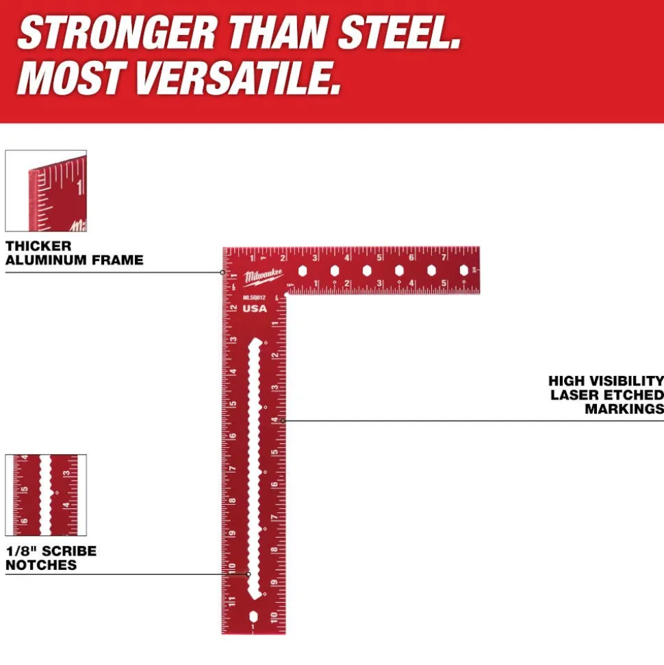 Milwaukee Tools 8" x 12" Framing Square MLSQ812
